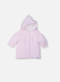 Manteau En Tricot Bord-Côte Pour Bébé - Rose Layette