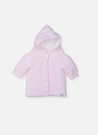 Manteau En Tricot Bord-Côte Pour Bébé - Rose Layette