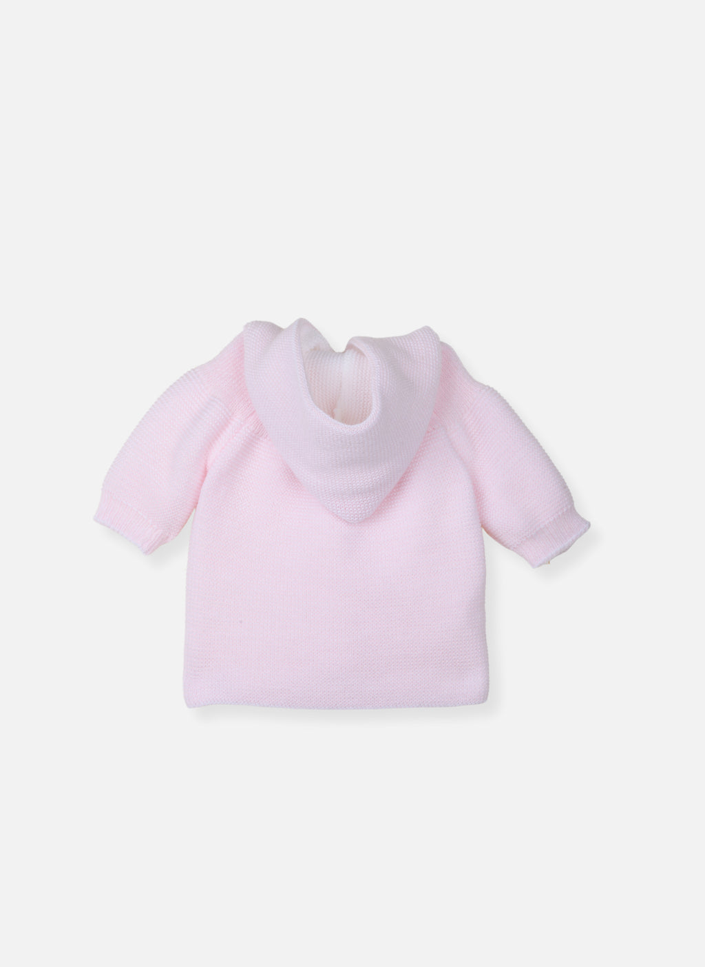 Manteau En Tricot Bord-Côte Pour Bébé - Rose Layette