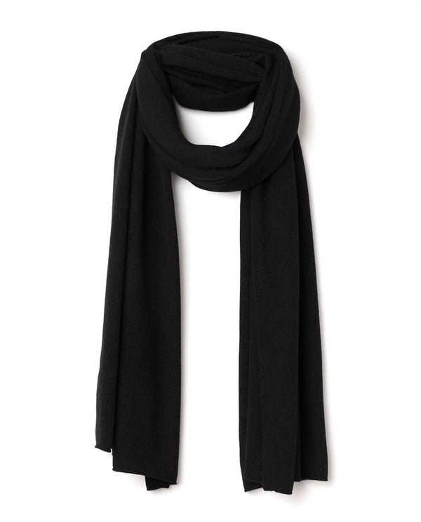 Echarpe Longue 100% Cachemire - Noir - Mixte