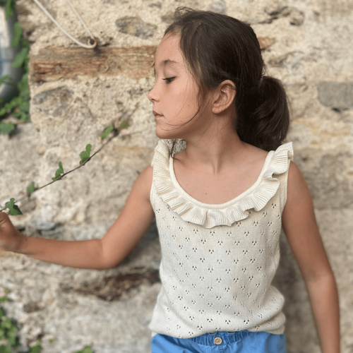 Camiseta de tirantes Chloé Tricot Vanille - Niño