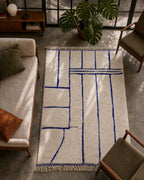 Alfombra bereber marroquí Beni Ouarain 2,44 x 1,53 m