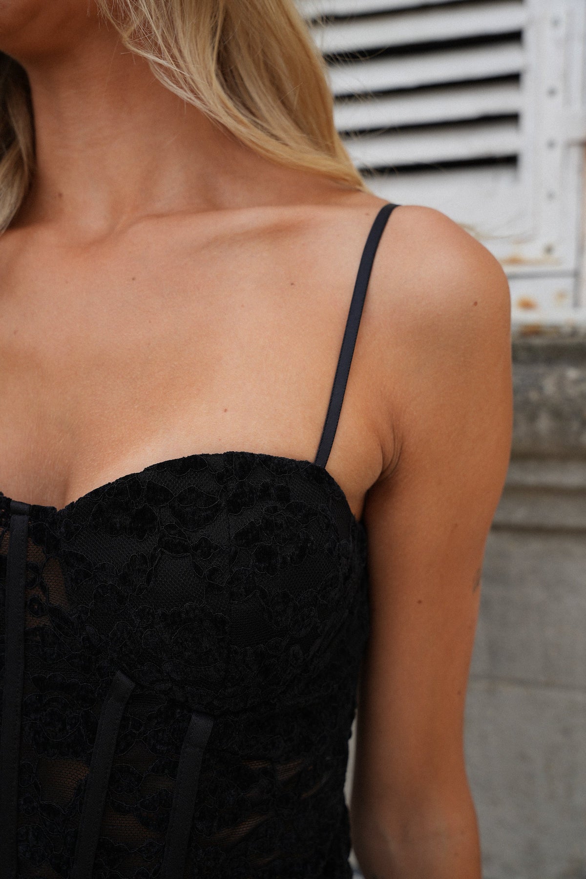Top Corsé Polly - Negro