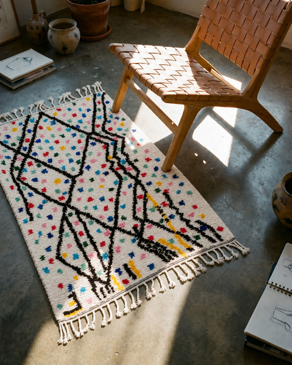 Alfombra bereber marroquí Azilal 1,40 x 0,96 m