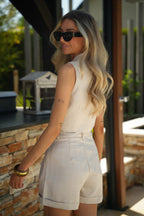 Top Croisé Camila - Beige