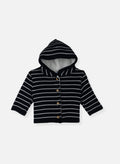Manteau En Laine Mélangée Petits Marins - Marine À Rayures Écru