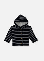 Manteau En Laine Mélangée Petits Marins - Marine À Rayures Écru