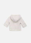 Manteau En Laine Mélangée Petits Marins - Écru À Rayure Rose Perle