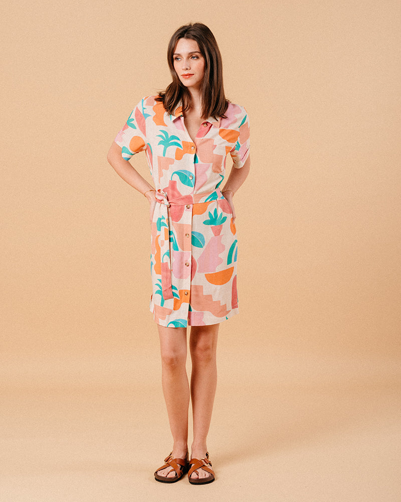VESTIDO MIRELA BEIGE BEIGE