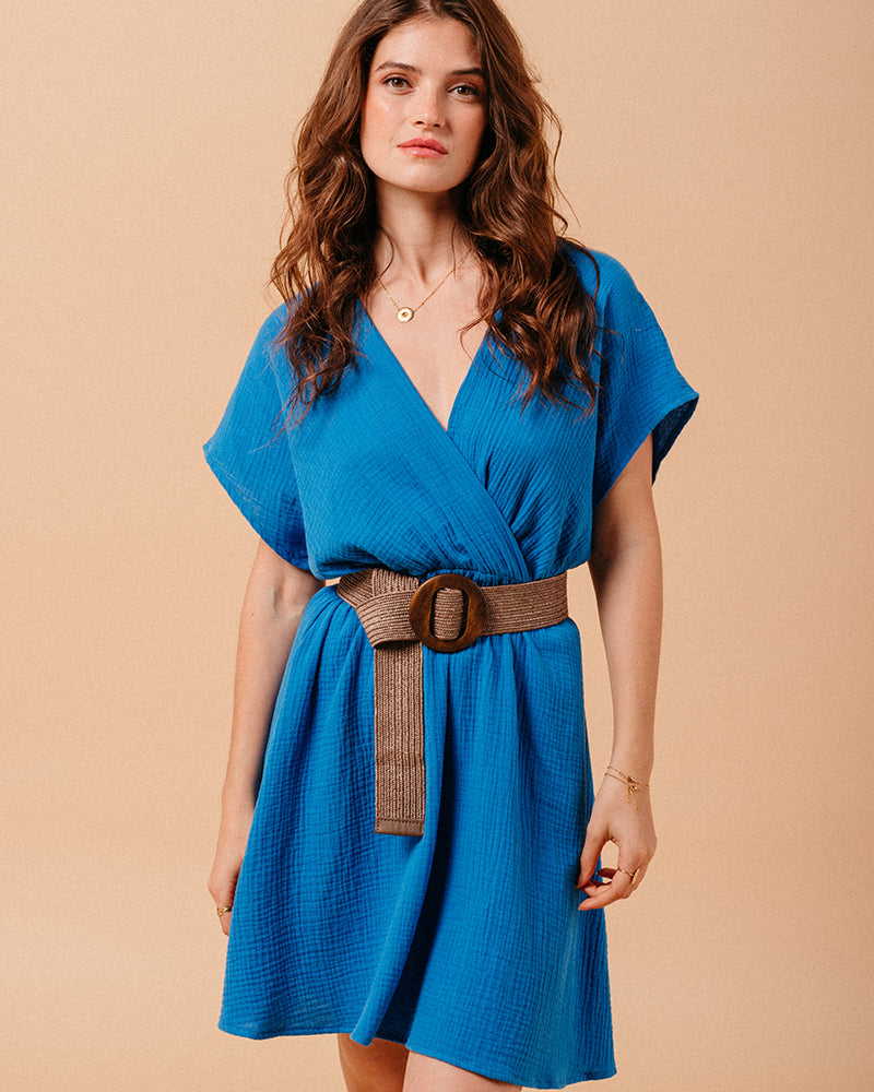 ROBE BLEU MYRTILLE BLEU