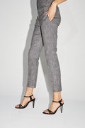 The Silvana Tartan Gray Sequin Trousers