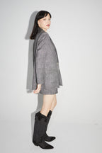 Le Blazer Jimmy Tartan Paillettes Gris