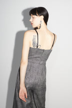 La Jumpsuit Juliette Tartan Paillettes Gris