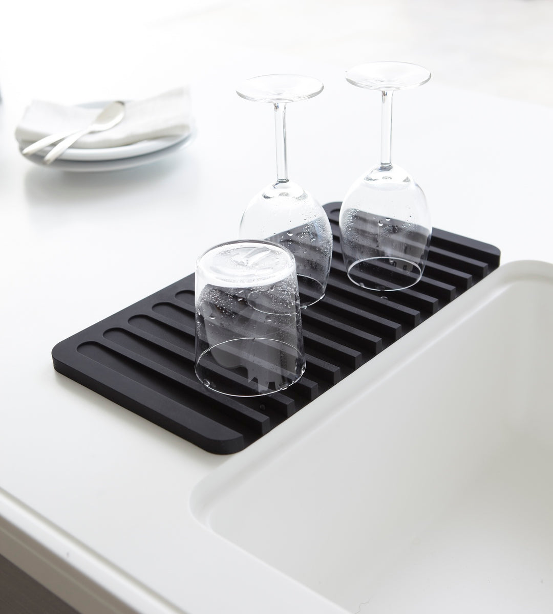Vassoio Scolapiatti In Silicone - Nero