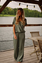 Pantalon Satiné Julya - Kaki