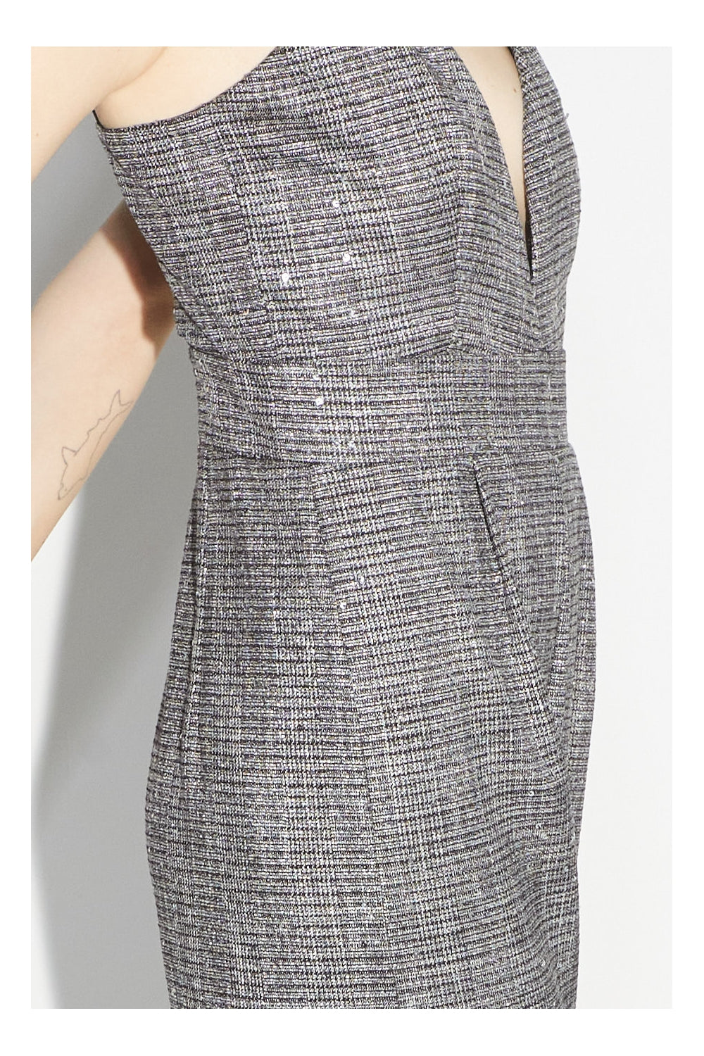 La Jumpsuit Juliette Tartan Paillettes Gris