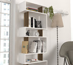 Bibliothèques Blok - Blanc / Noyer
