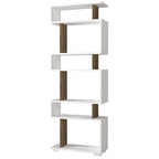 Bibliothèques Blok - Blanc / Noyer