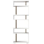 Bibliothèques Blok - Blanc / Noyer