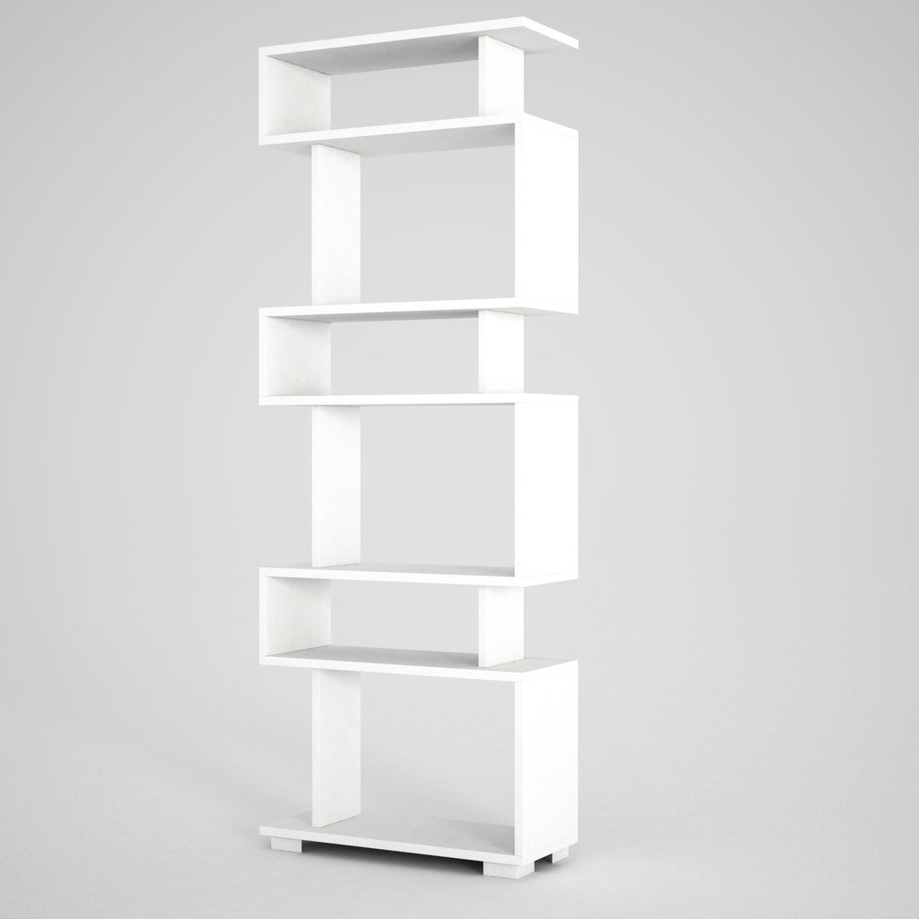 Bibliothèques Blok - Blanc / Noyer