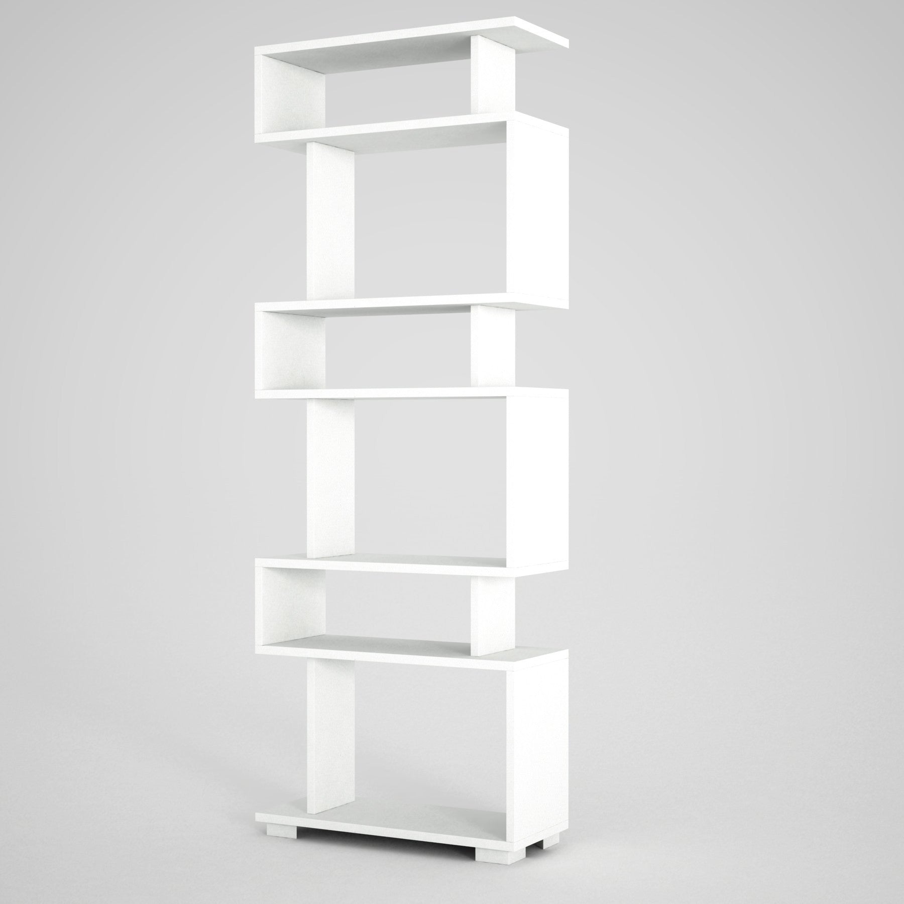 Bibliothèques Blok - Blanc / Noyer