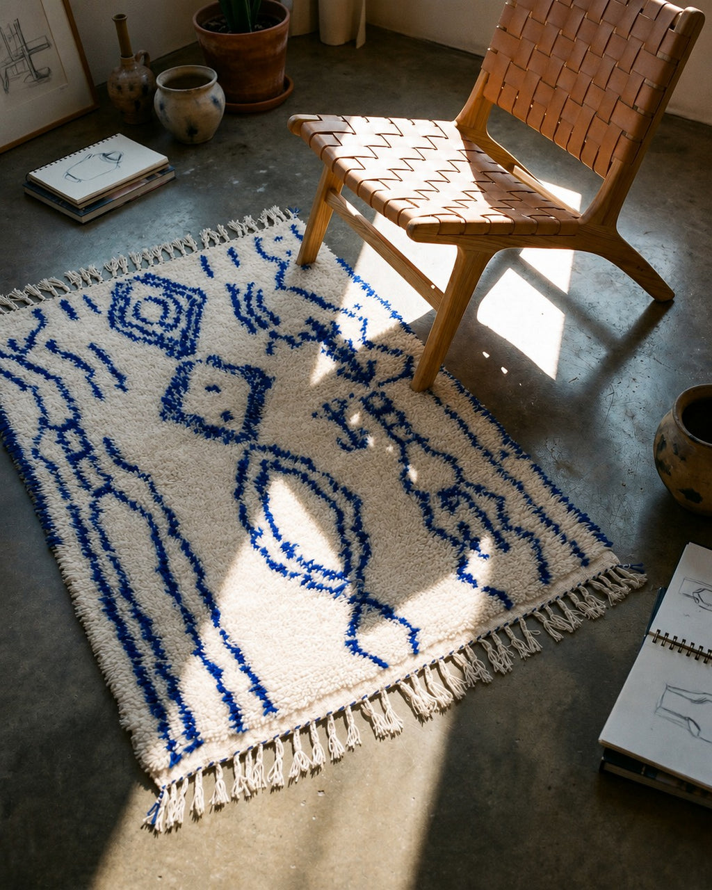 Alfombra bereber marroquí Azilal 1,55 x 0,96 m