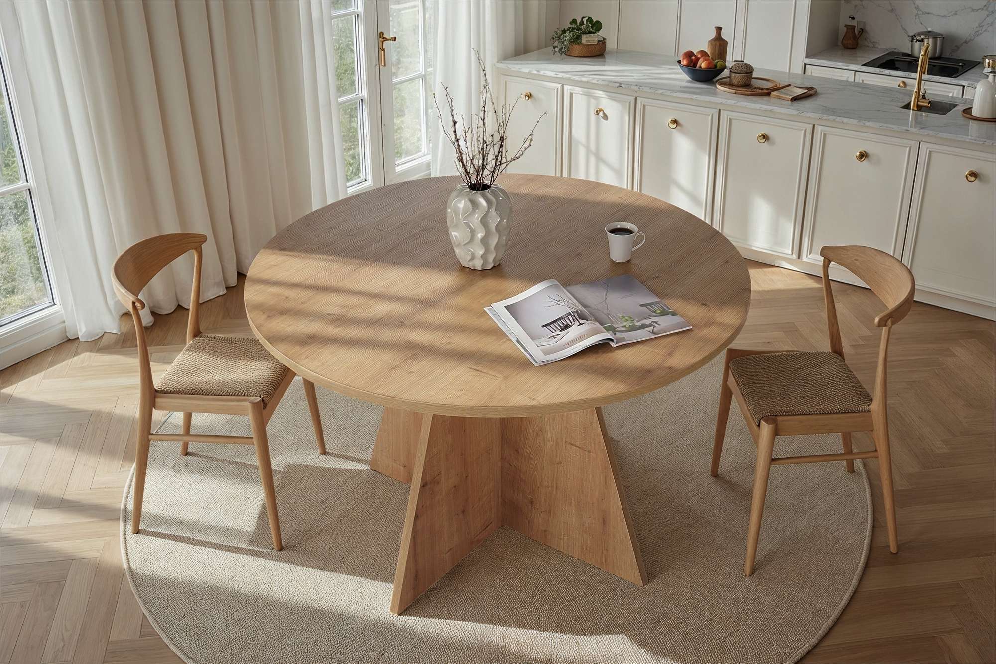 Virella - Dining Table - Sapphire Oak