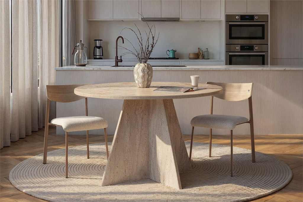 Virella - Dining Table - Travertine