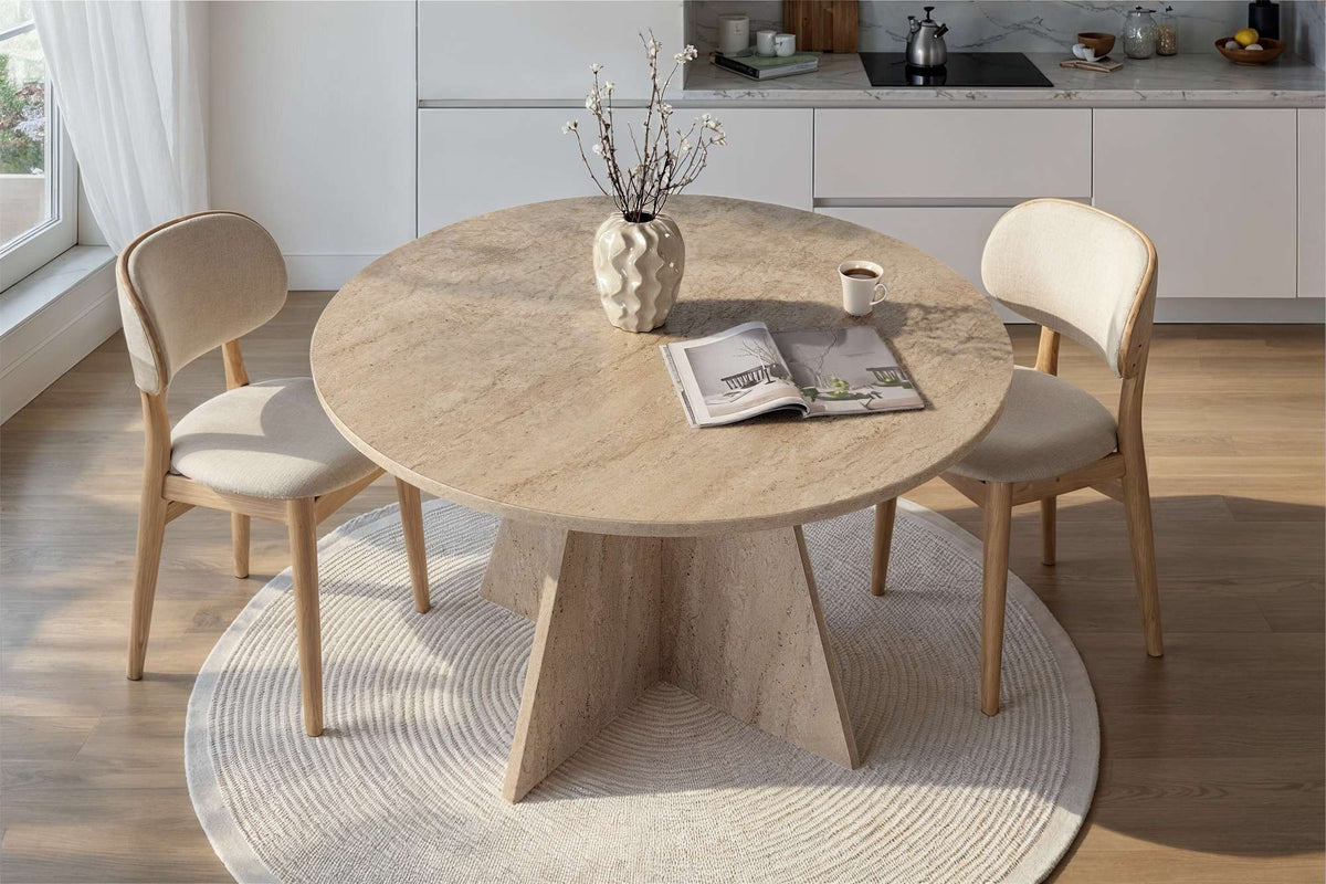 Virella - Dining Table - Travertine