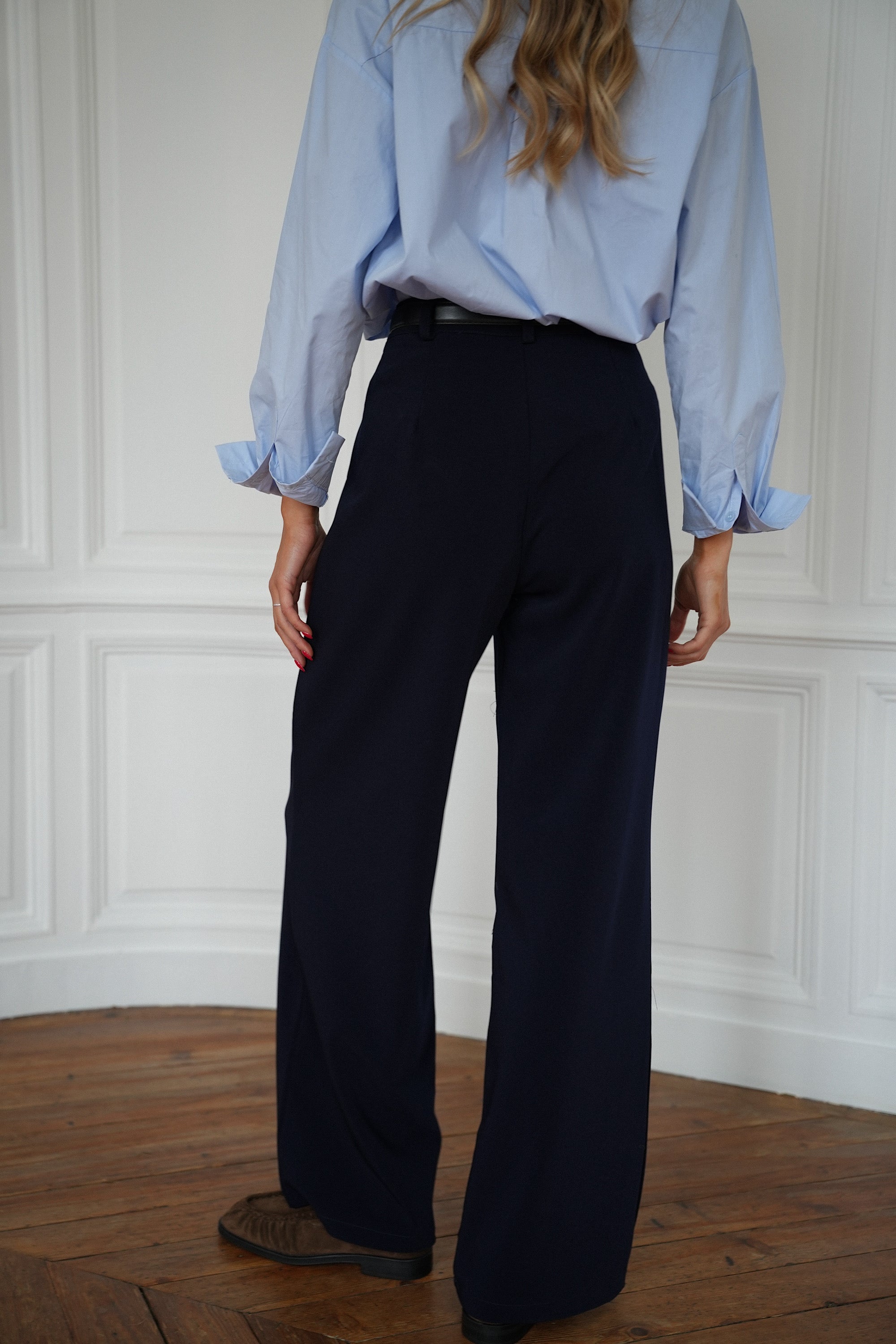 Pantalon Droit Sandro - Marine