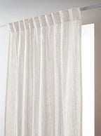 Gaïa - Rideau Galon Fronceur - Double Gaze De Coton Unie - Chantilly