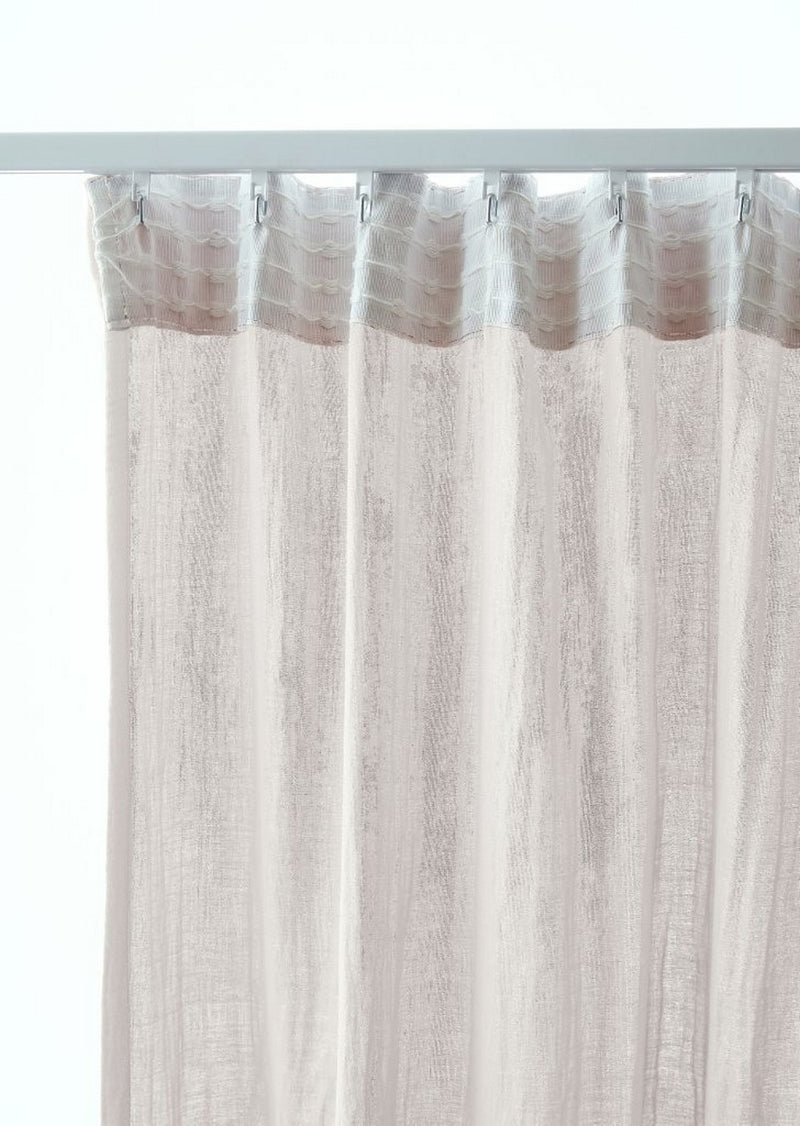 Rideau Galon Fronceur - Double Gaze De Coton Unie - Gaïa - Chantilly