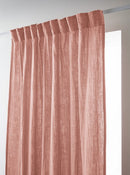 Rideau Galon Fronceur - Double Gaze De Coton Unie - Gaïa - Rose Pêche