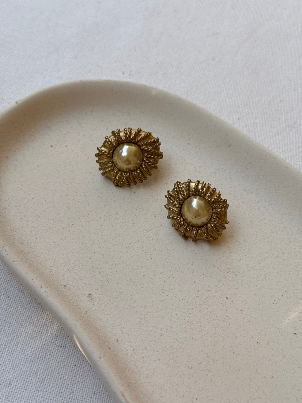 Boucles D’Oreilles Jacques Esterel Vintage - Perles Nacrées