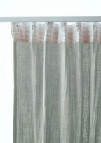 Gaïa - Rideau Galon Fronceur - Double Gaze De Coton Unie - Eucalyptus