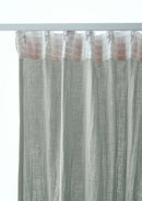 Rideau Galon Fronceur - Double Gaze De Coton Unie - Gaïa - Eucalyptus
