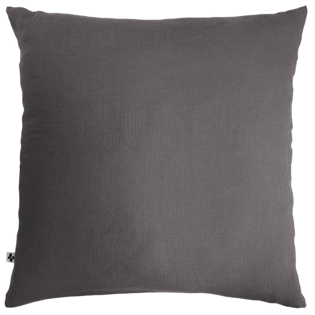 Gaïa - Funda de almohada - Gasa de algodón doble lisa - Granito