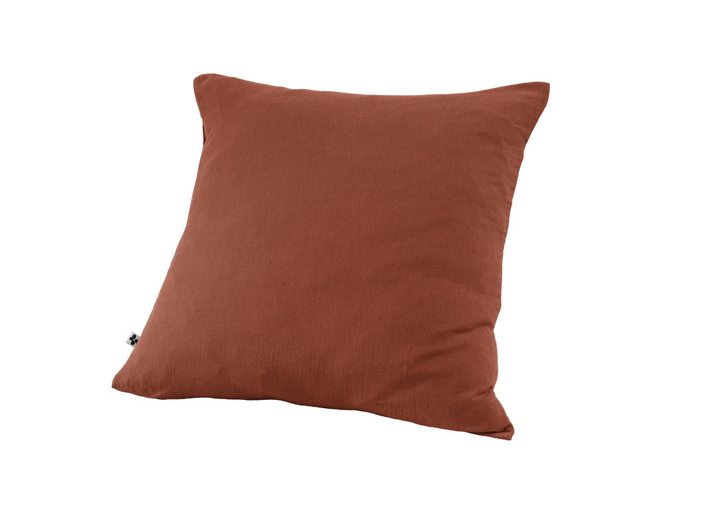 Funda de Almohada - Gasa de Algodón Doble Lisa - Gaïa - Terracota