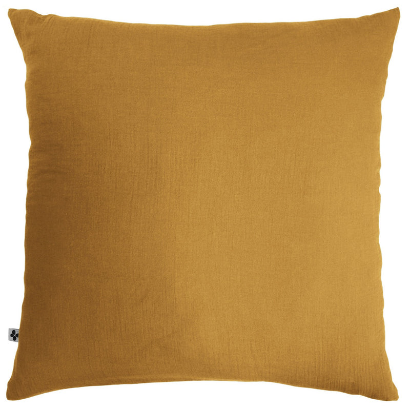 Taie D'Oreiller - Double Gaze De Coton Unie - Gaïa - Safran