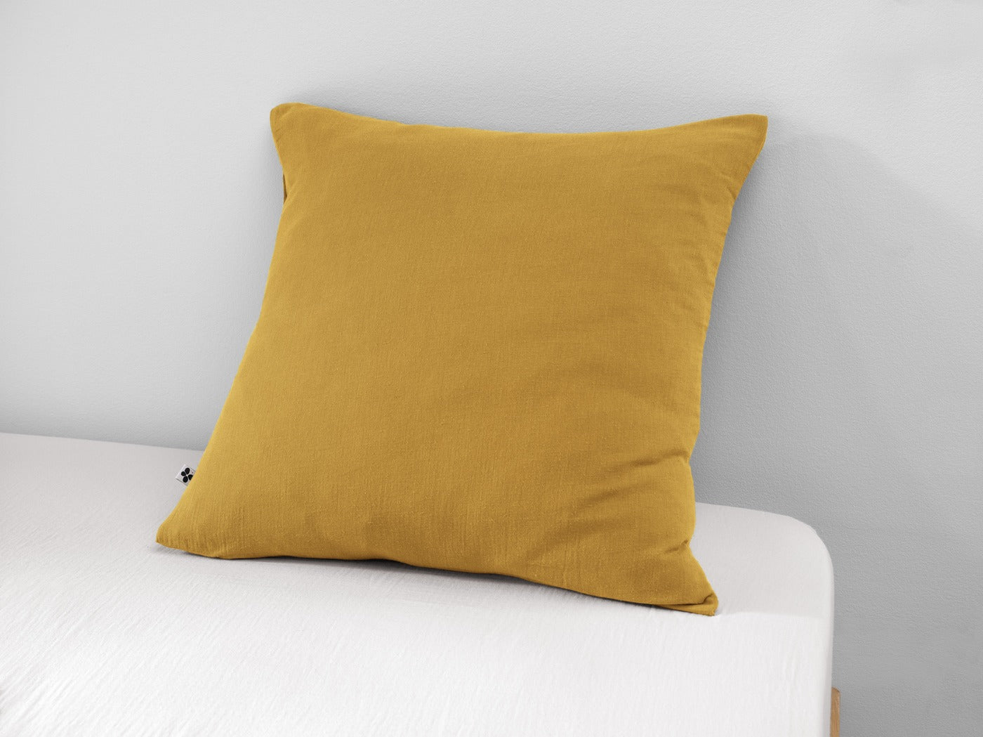 Gaïa - Taie D'Oreiller - Double Gaze De Coton Unie - Safran