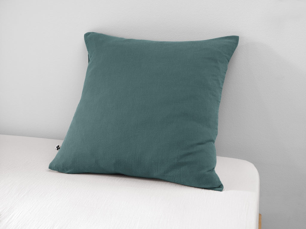 Funda de Almohada - Gasa de Algodón Doble Lisa - Gaïa - Pato