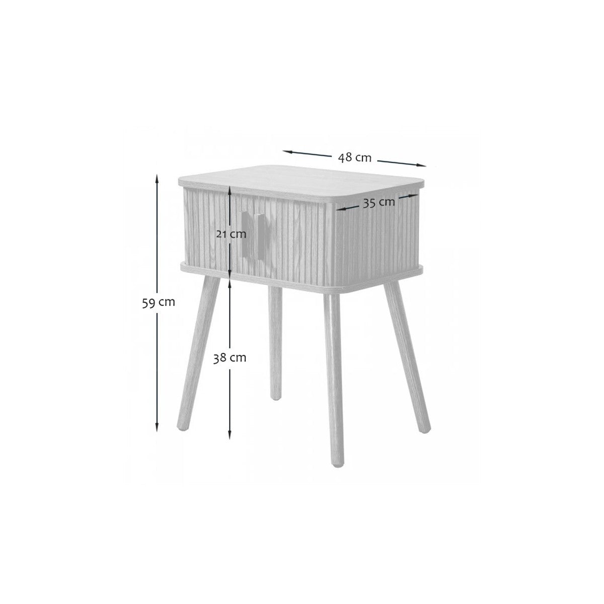 Ernest - Table De Chevet 2 Portes