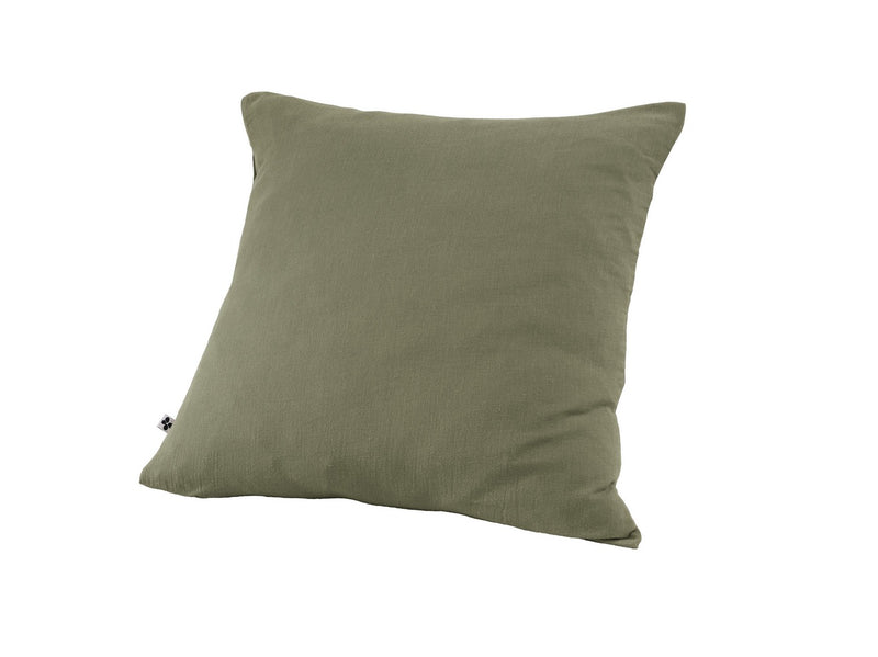 Taie D'Oreiller - Double Gaze De Coton Unie - Gaïa - Romarin