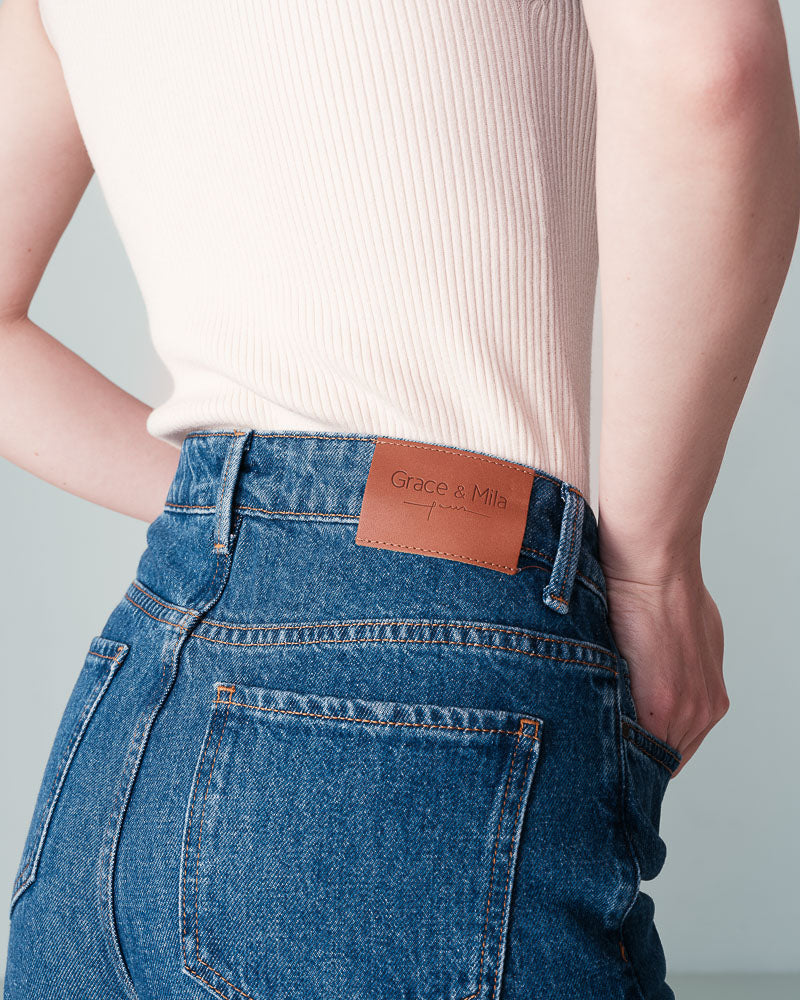 MIDDENBLAUWE JEANS 82 MIDDENBLAUW