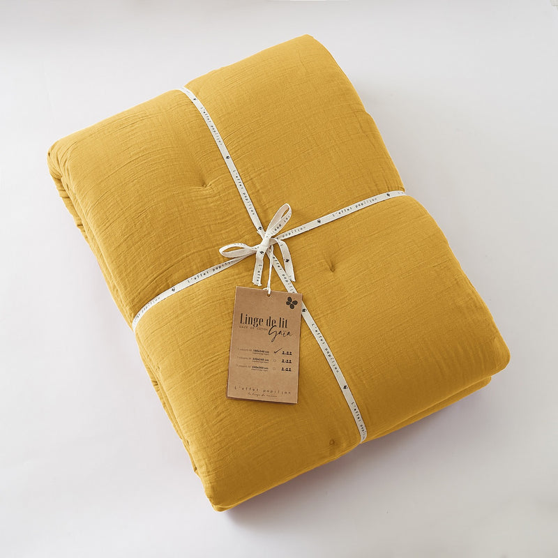 Duvet - Double Gauze Plain Cotton - Gaia - Saffron