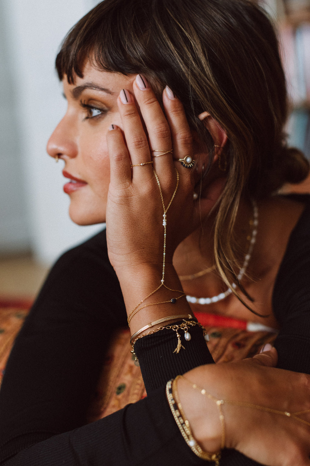 Pulsera De Mano Théa - Perlas Cultivadas