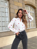 Victoire heart blouse in cotton gauze