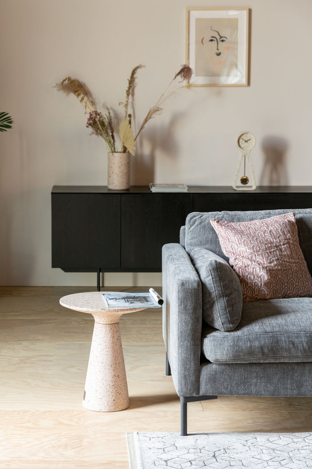 Victoria - Table D'Appoint - Terrazzo - Rose