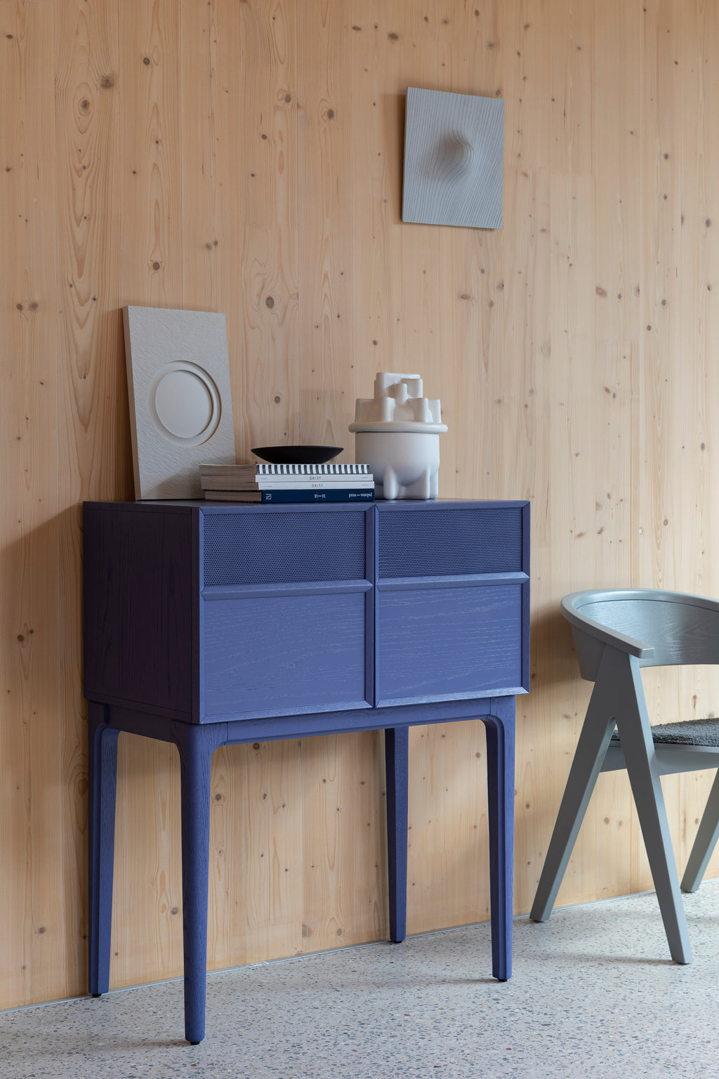 June - Wardrobe - Oak veneer - Purple