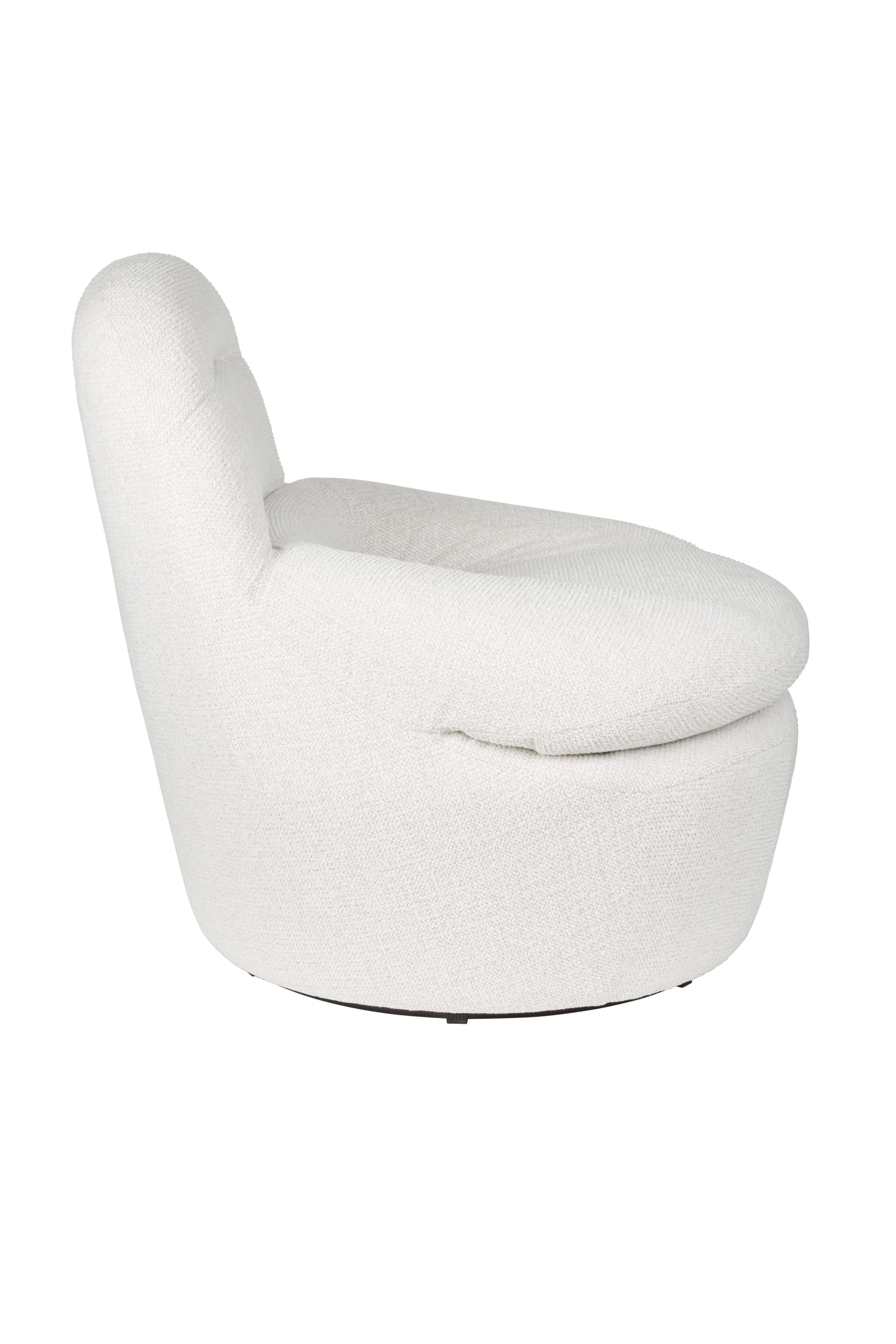 Velvoro - Fauteuil Lounge - Polyester - Blanc Cassé